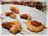 Brochettes de crevettes au chorizo