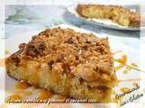 Gâteau crumble aux pommes, caramel coco