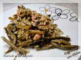 Haricots et riz au pesto