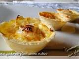 Minis quiches sans gluten, carottes râpées et chèvre