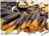 Orangettes et mendiants au chocolat