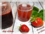 Sirop de fraises maison, au sucre de canne complet