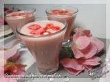 Verrine rose aux poires et pralines pour un  octobre rose 