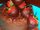 Gateau tout chocolat, fraise chocolat