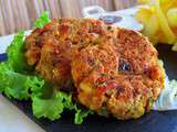 Maquereaux cakes (comme des crab cakes) aux pommes de terre, hareng fumé, cumin