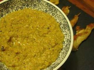 Poulet sauce satay, recette de Malaisie