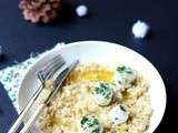 Risotto et roulés de sole au persil