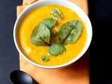 Soupe de courge à la carotte et mimolette vieille