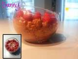 Verrine chocolat, framboises speculoos au siphon