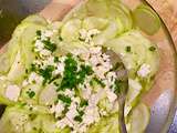 Carpaccio de courgettes au citron et à la fêta