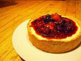 Goatcheesecake miel et citron aux petits fruits