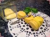 Macarons citron jaune basilic