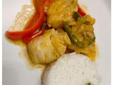 Mijoté de poisson curry et lait de coco