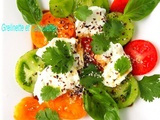 Carpaccio de Tomates aux Graines de Chanvre