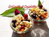 Crumble Express Cerises Abricot Maïs, Light et Frais