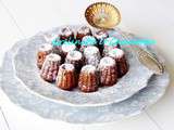 Mini Cannelés au Chocolat, au Lait d'Amande et aux Raisins