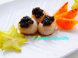 Saint Jacques et Caramel d'Orange, Carambole et Caviar