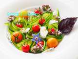 Tagliatelles de Courgettes aux Tomates Cerises et Basilic, rassasiant, light