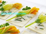 Tartes Fines aux Fleurs de Courgettes et Fromage de Brebis