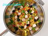 Wok d'Espadon aux Courgettes et Nouilles Chinoises