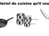 Liste de matériel indispensable pour faire la cuisine