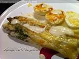 Asperges vertes en gratin