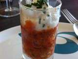 Verrine de  Caponata  et chèvre