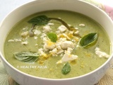 Velouté de courgettes, petits pois et basilic d’ottolenghi #vegan