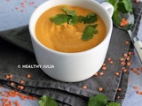 Velouté de patate douce aux lentilles corail #vegan