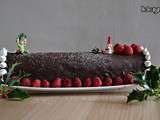 Bûche de noël Framboises et Chocolat