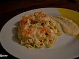 Tagliatelles aux crevettes 100% maison