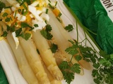 Asperges d'Alsace et oeufs durs