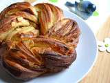 Brioche torsadée à la canelle et amandes