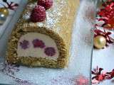 Buche Thé Matcha, framboises et citron