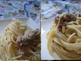 Capellini al tonno e pinoli