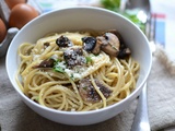 Comme des carbonara - champignons pâtes