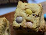 Cookies bars Smarties et chocolat