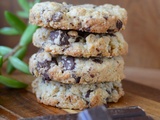 Cookies flocons d'avoine chocolat et blanc d'oeuf