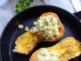 Courge butternut farcie au millet et fromage #végétarien