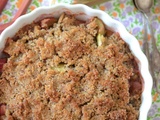 Crumble à la rhubarbe et chapelure maison #zéro gaspillage