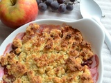 Crumble pommes raisins