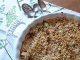 Crumble rhubarbe abricots au sirop #sans gluten