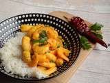 Curry de gambas à l'ananas