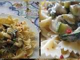 Farfalle con zuchine e gorgonzola