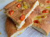 Foccacia con pomodoro e origano