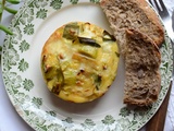 Frittata poireaux et fromage #végétarien