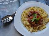 Fusilli sauce tomates champignons céleri