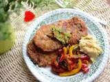 Galettes de flocons de céréales, ratatouille et fromage #végétarien