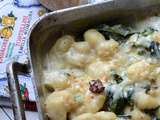 Gratin de gnocchi épinards béchamel et pécorino