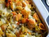 Gratin de pâtes multicolores potimarron et Roquefort #végétarien